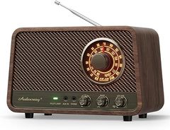  Đài AM/FM Bluetooth bằng gỗ cổ điển 