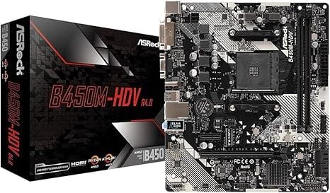 Bo mạch chủ B450M-HDV R4.0 AMD B450 AM4 Socket Ryzen 2000 - 5000