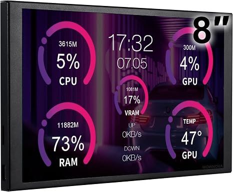 Màn Hình Phụ WOWNOVA 8 Inch LCD Screen Black