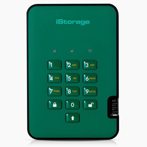 iStorage diskAshur2 HDD 2TB Green – Ổ cứng lưu trữ an toàn, tiện lợi