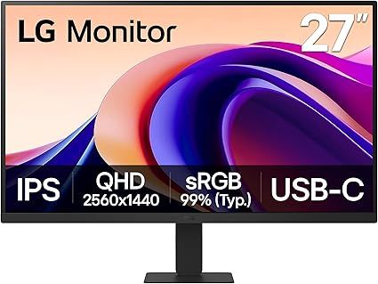 LG 27U631A-B 27-inch QHD (2560 x 1440) IPS Computer Monitor, 100Hz