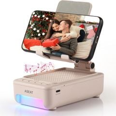  Giá đỡ điện thoại tích hợp loa Bluetooth ASEAT Màu kem 