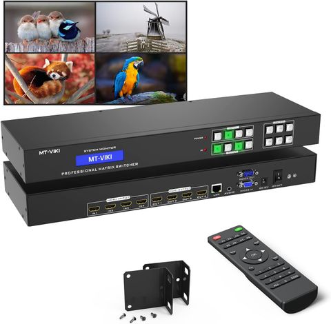 Bộ Trộn Matrix HDMI 4x4 MT-VIKI MT-HD414-A Tách Âm Thanh 4K