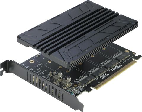 Thẻ RIITOP 4-Port NVMe PCIe 4.0/3.0 x16