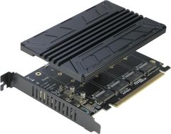  Thẻ RIITOP 4-Port NVMe PCIe 4.0/3.0 x16 