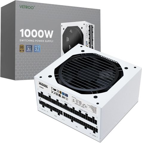 Vetroo 1000G5 1000W Trắng – ATX 3.1, PCIe 5.1
