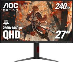  AOC 27 inch Mini-LED Gaming Monitor, QHD Ultra Wide 1440p, 240Hz 