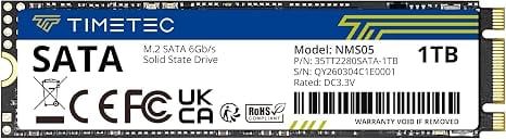 SSD Timetec 1TB M.2 2280 SATA III – 550MB/s