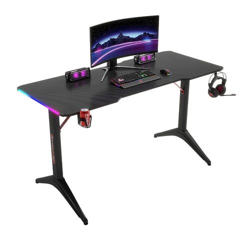 GADGETON D2208 – Bàn gaming đèn RGB chuyển động hình chữ Y - Đen