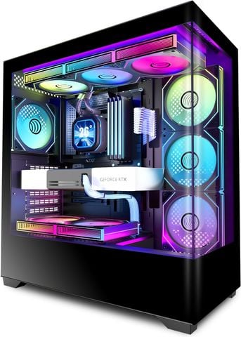 Vỏ Case KEDIERS ATX Mid-Tower Đen Gương Vô Cực