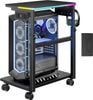 Giá Đỡ CPU RGB Di Động Có Cổng USB Và Bánh Xe Khóa