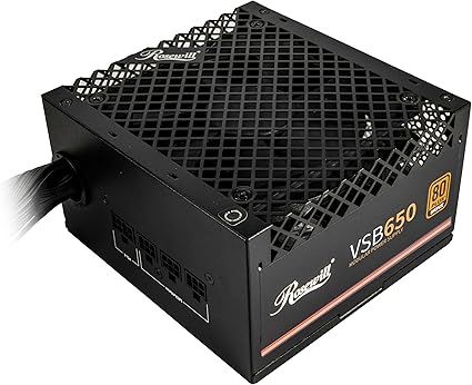 Rosewill VSB 650W 80+ Bronze, ATX 3.0 & 3.1 Compatible, Semi-Modular Power Supply