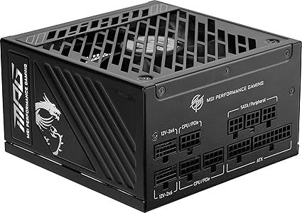 MSI MPG A1000GS PCIE5 II, Fully Modular 1000W Power Supply, 80+ Gold