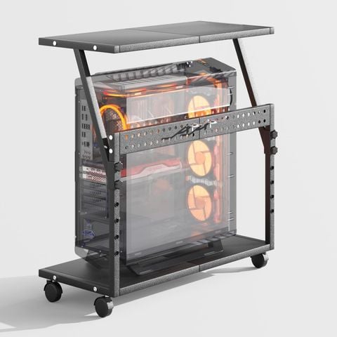 Giá Đỡ CPU Máy Tính 24 Inch Có Bánh Xe Và Móc Treo