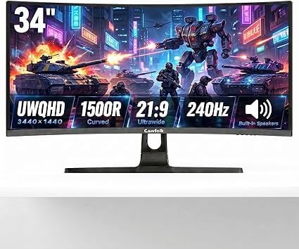 Màn hình chơi game cong siêu rộng 34 inch Gawfolk 240Hz