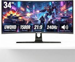  Màn hình chơi game cong siêu rộng 34 inch Gawfolk 240Hz 