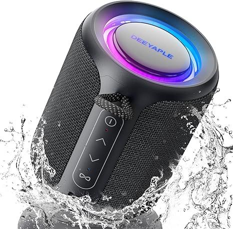 Bluetooth Speaker Wireless,IP67 Waterproof & Dustproof Portable Speaker with Lights