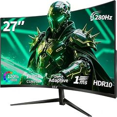  ZZA 27'' 280Hz 240Hz Gaming Monitor, Curved Monitor 1800R VA FHD 1080P 1ms 