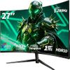 ZZA 27'' 280Hz 240Hz Gaming Monitor, Curved Monitor 1800R VA FHD 1080P 1ms