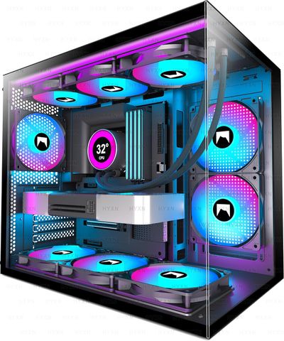 Vỏ Case HYXN H3 ATX – 3 Fan ARGB, Dual Chamber, Hỗ trợ Radiator 360mm