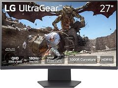  LG 27GS60QC-B Ultragear 27-inch Curved Gaming Monitor QHD (2560x1440) 180Hz 