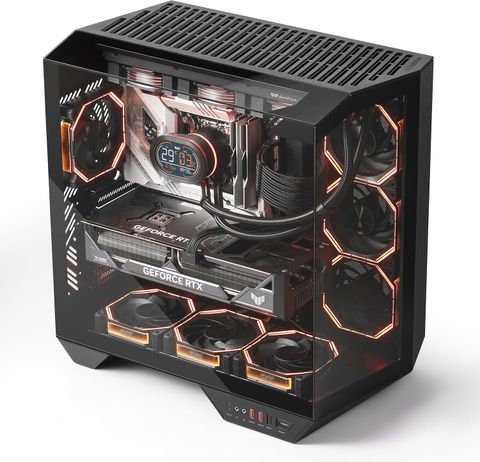 Vỏ Case darkFlash DY470 Full-Tower Đen Kính Toàn Cảnh