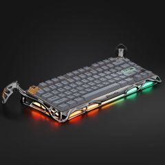  Bàn phím cơ GravaStar Mercury K1 Pro - Silver Gray | Bàn phím gaming 75% RGB Wireless & Wired 