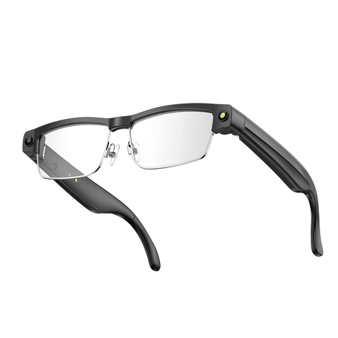 NJYUAN L802 Smart Glasses Silver – Blue Light Blocking, Camera & AI
