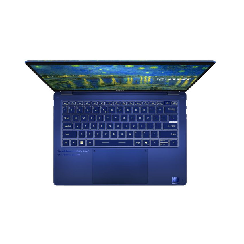 Ảnh minh họa Laptop MSI Prestige 14 Flip AI+ Vincent van Gogh Edition 260VN (Ultra X9 387H/32GB LPDDR5X/1TB SSD/14.0FHD+ OLED/Cảm ứng/MSI Nano Pen/Win11SL/LED KB/S 1