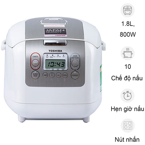 Nồi Cơm Điện Tử Toshiba RC-18NTFV(W) 1.8 Lít