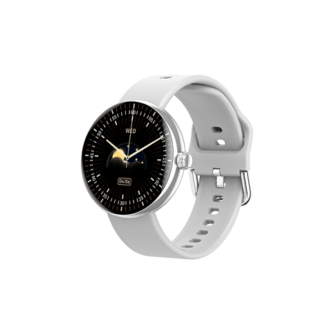 Huadai HD38 Silver Silicone – Smartwatch AMOLED Theo Dõi Sức Khỏe