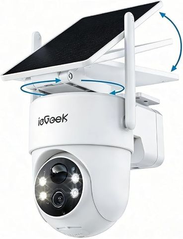Camera Ngoài Trời ieGeek 2K PTZ 360° Năng Lượng Mặt Trời