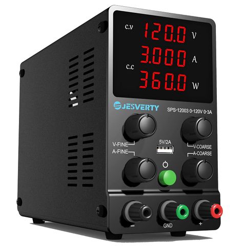 Nguồn DC SPS-12003 0-120V 3A, USB 5V/2A, LED 4 số