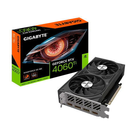 Card màn hình GIGABYTE GeForce RTX 4060 Ti WINDFORCE OC 16G (GV-N406TWF2OC-16GD)
