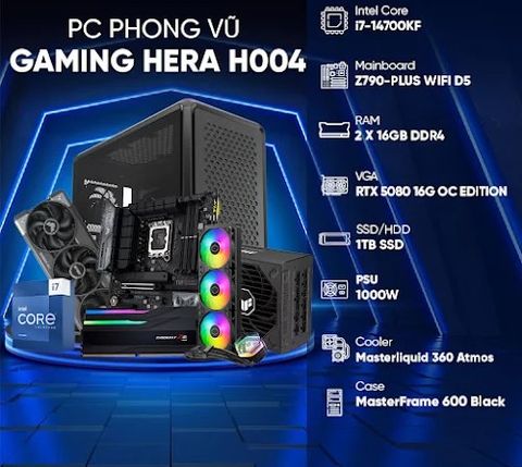PC PV Gaming Hera H004 (Intel Core i7-14700KF/ GeForce RTX 5080/ 2 x 16GB/ 1TB SSD/ Free DOS)