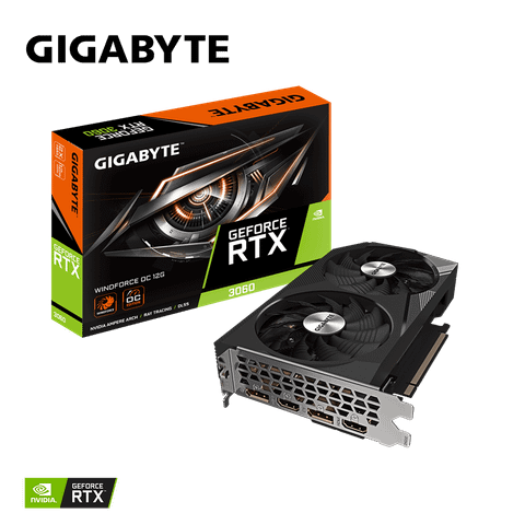 Card màn hình GIGABYTE GeForce RTX 3060 WINDFORCE OC 12G V2 (GV-N3060WF2OC-12GD)