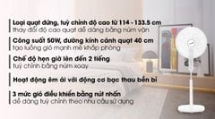  Quạt đứng Toshiba 5 cánh F-LSA10(W)VN 50W 