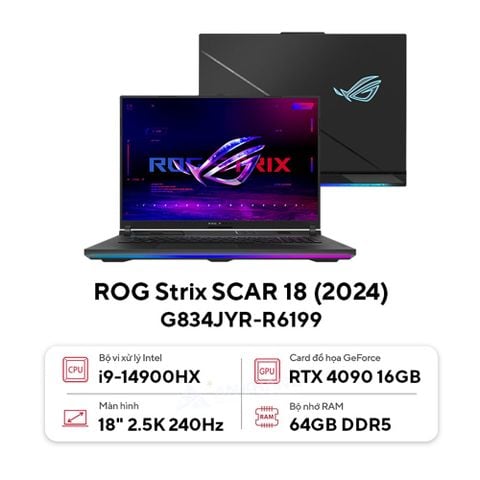 Laptop ASUS ROG Strix SCAR 18 G834JYR-R6199 (Intel Core i9 14900HX)
