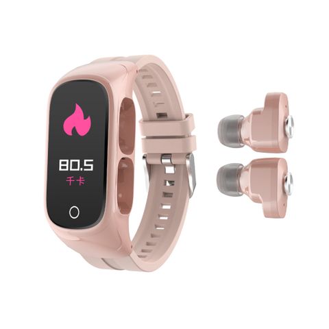 NJYUAN N8 TWS Smart Bracelet Pink – Vòng Tay Tai Nghe Thời Trang