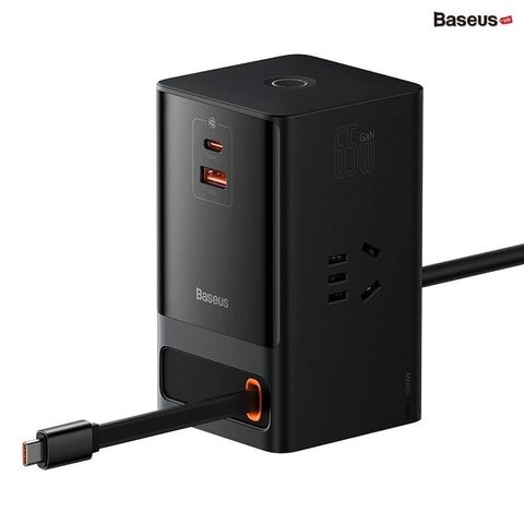 Bộ Sạc Nhanh Tích Hợp Dây Nguồn Nối Dài Baseus Power Combo Digital PowerStrip 65W