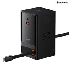  Bộ Sạc Nhanh Tích Hợp Dây Nguồn Nối Dài Baseus Power Combo Digital PowerStrip 65W 