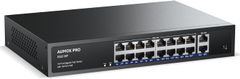  AUMOX PRO SG518P 18 port: Switch PoE Gigabit 16 Cổng 250W Mạnh Mẽ 