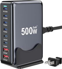  Trạm Sạc USB-C 500W GaN III Đa Cổng PD 100W 