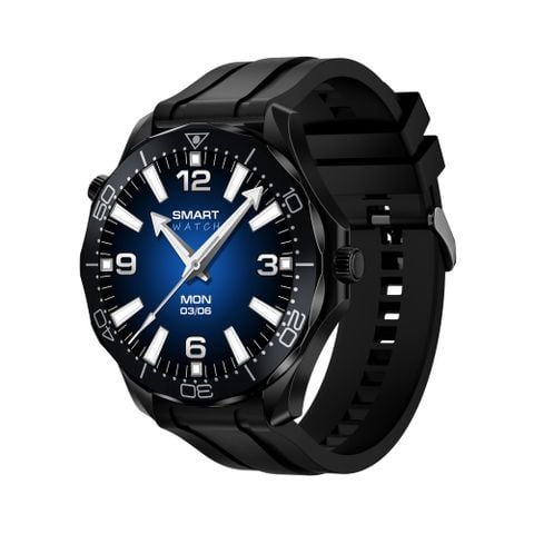 Huadai HD35 Black Silicone – Smartwatch Màn 1.52″, Theo Dõi Sức Khỏe