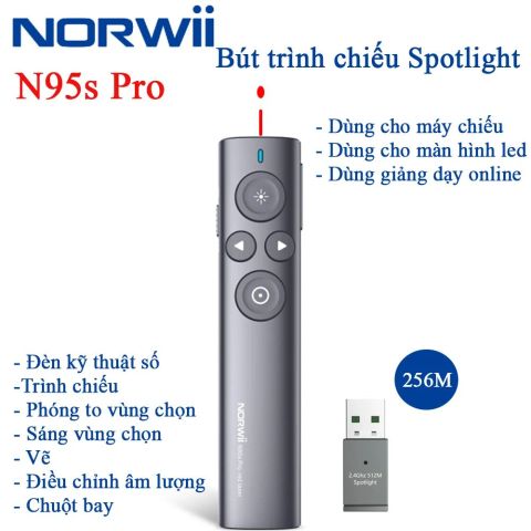 Bút Trình Chiếu Kỹ Thuật Số Norwii N95S Pro Cho Màn Hình LED