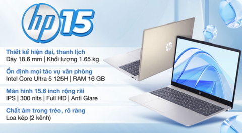 Laptop HP 15 fd1063TU - 9Z2Y1PA (Ultra 5 125H, 16GB, 512GB, Full HD, Win11)