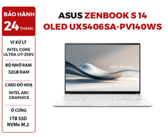  LAPTOP ASUS ZENBOOK S 14 OLED UX5406SA-PV140WS Ultra U7-258V | 32GB RAM | 1TB SSD | Intel Arc Graphics | 14' 3K OLED 120Hz | Win 11 