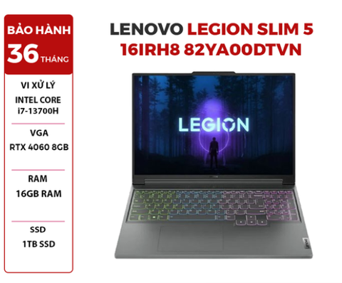 LAPTOP LENOVO LEGION SLIM 5 16IRH8 82YA00DTVN CORE i7-13700H | RTX 4060 8GB | 16GB RAM | 1TB SSD | 16