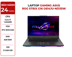  LAPTOP GAMING ASUS ROG STRIX G16 G614JU-N3135W Core i5-13450HX | RTX 4050 6GB | 8GB RAM | 512GB SSD | 16