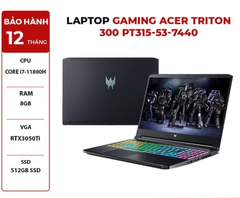  LAPTOP GAMING ACER TRITON 300 PT315-53-7440 (NH.QDRSV.003) CORE i7-11800H | RTX 3050Ti 4G | 8GB RAM | 512GB SSD | 15.6